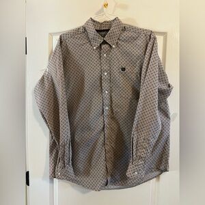 Cinch Men's Brown and Black Plaid Button-Down Shirt